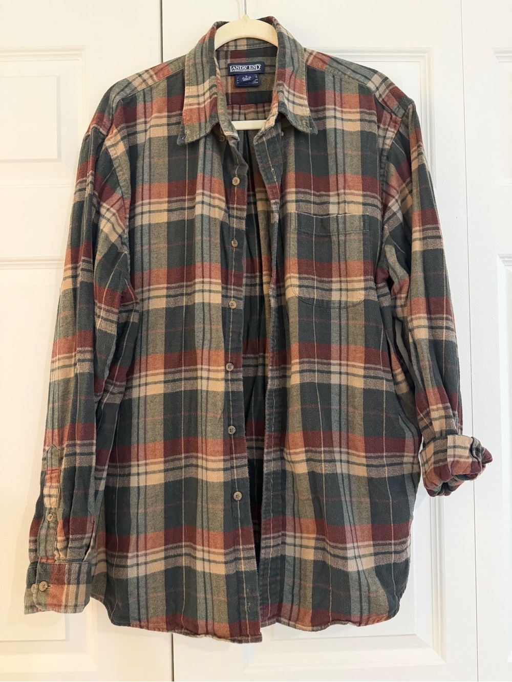 Lands' End Flannel Button-Down Shirt